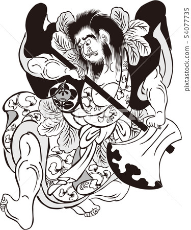 浮世繪歌舞伎演員第50部分黑白 54077735