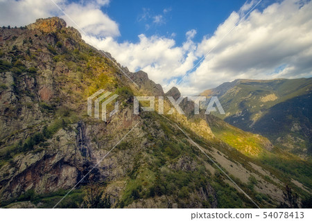 Very nice valley in mountain Pyrenees of Spain Very nice valley in mountain Pyrenees of Spain 54078413