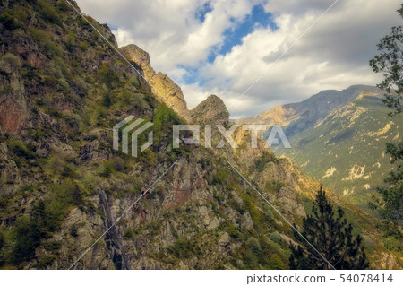 Very nice valley in mountain Pyrenees of Spain 54078414