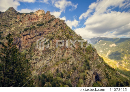 Very nice valley in mountain Pyrenees of Spain 54078415