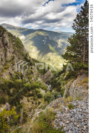 Very nice valley in mountain Pyrenees of Spain 54078416