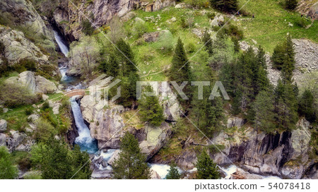 Very nice valley in mountain Pyrenees of Spain 54078418