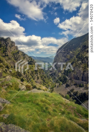 Very nice valley in mountain Pyrenees of Spain 54078420