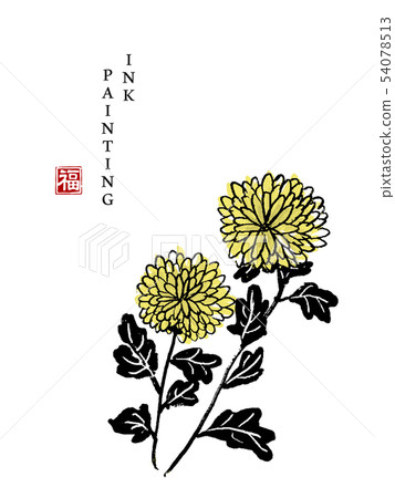 Watercolor ink paint art vector texture Watercolor ink paint art vector texture 54078513