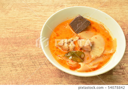 spicy boiled bamboo shoot and chicken curry spicy boiled bamboo shoot and chicken curry 54078842