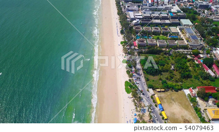 Aerial view of Patong beach, Phuket island and sea Aerial view of Patong beach, Phuket island and sea 54079463