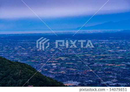 （富山縣）從Ikuo山看到的Tonami分散的村莊 54079851