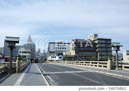 Matsue Ohashi and the cityscape along Ohashi River ... Shimane Prefecture Matsue City Weather: Sunny 54079863