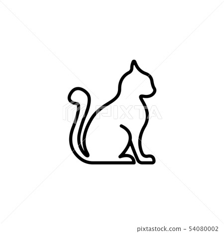 Cat Icon - Download in Line Style