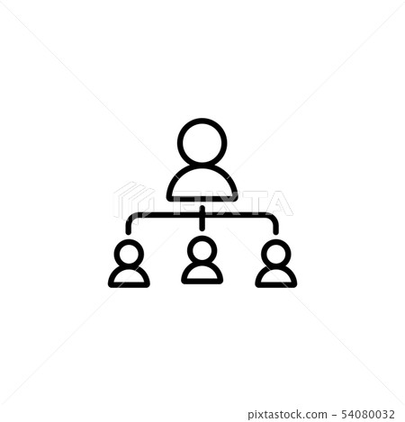 Web line icon. Management, group of people Web line icon. Management, group of people 54080032