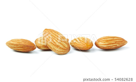 Fresh almond isolated on white background. Food 54082628