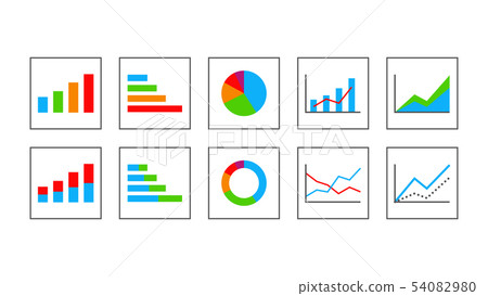 Graph icon chart color chart illustration material 54082980