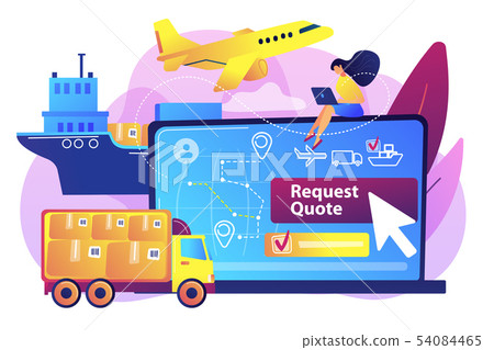 Freight quote request concept vector illustration 54084465