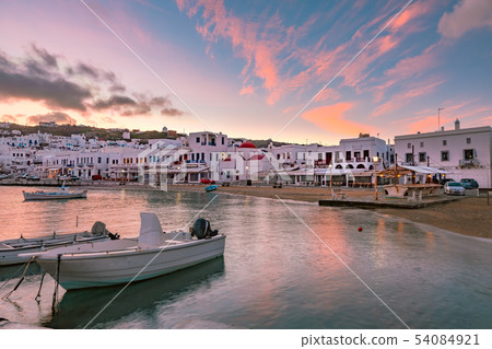 Old harbour in Mykonos, Greece 54084921