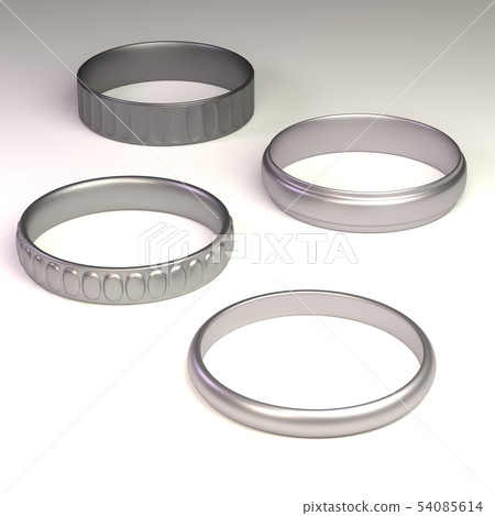 4 silver rings - Stock Illustration [54085614] - PIXTA