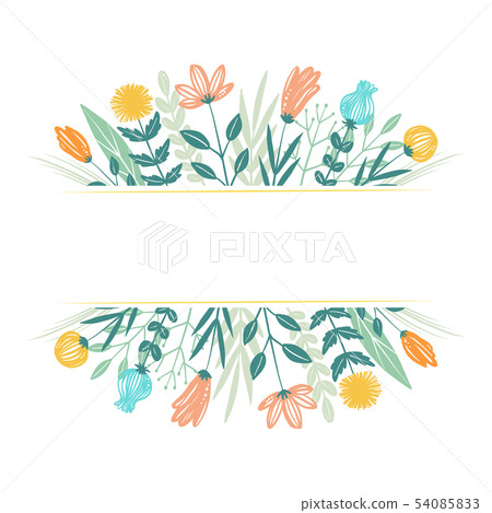 Handwritten flower frame 54085833