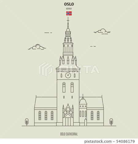 Oslo Cathedral, Norway. Landmark icon Oslo Cathedral, Norway. Landmark icon 54086179