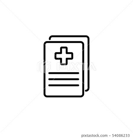 Web line icon. Medical forms, medical certificate Web line icon. Medical forms, medical certificate 54086233