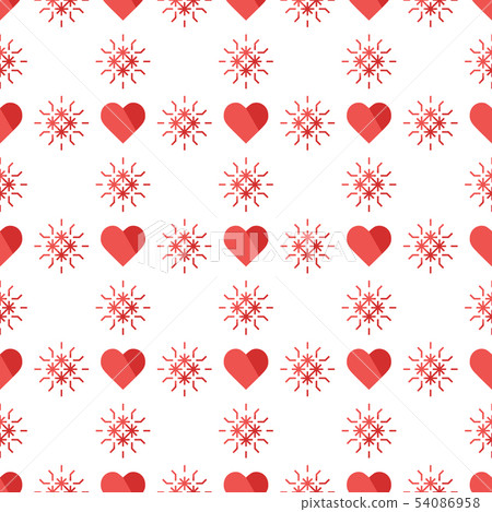 Seamless pattern with hearts Valentine's Day - Stock Illustration ...