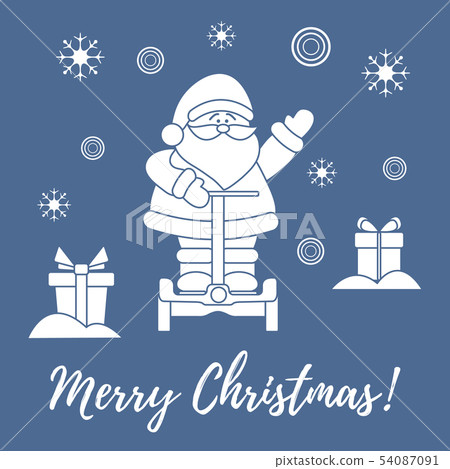 Santa Claus, gifts, snowflakes Santa Claus, gifts, snowflakes 54087091