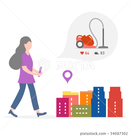 Use AR app to check information around customer 54087302