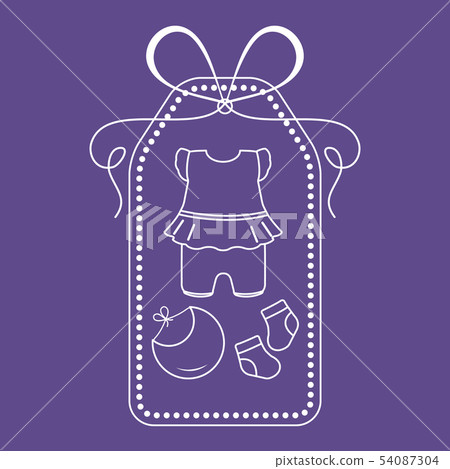 Baby clothes Bib, socks, bodysuit. Newborns. Baby clothes Bib, socks, bodysuit. Newborns. 54087304