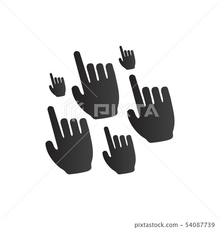 Website clicks icon with pointer icon - 54087739