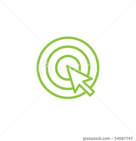 Website clicks icon with pointer icon - 54087747