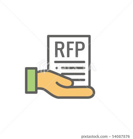 RFP Icon - request for proposal concept or idea-插圖素材[54087876 