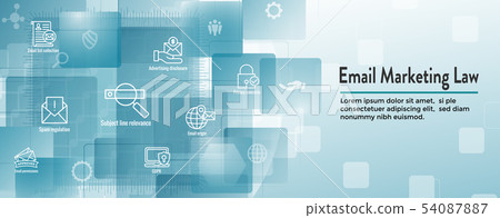 Email Marketing Rules and Regulations Icon Set & 54087887