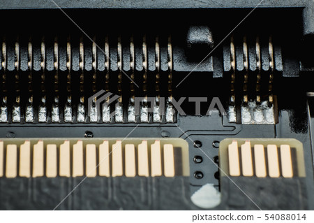 Electronic circuit blur computer board. Blur electronic circuit close up computer Electronic circuit blur computer board. Blur electronic circuit close up computer 54088014