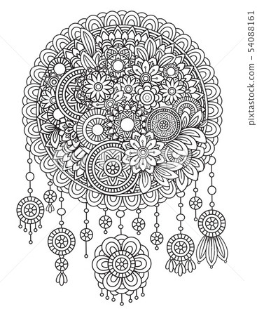 Floral Mandala Pattern Floral Mandala Pattern 54088161