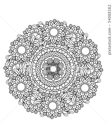 Floral Mandala Pattern Floral Mandala Pattern 54088162