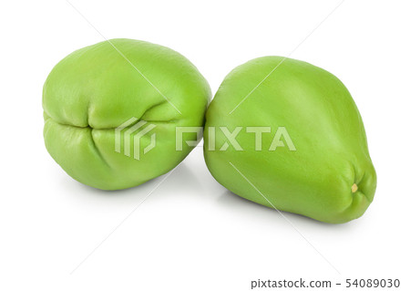 fresh Chayote vegetable isolated on white background fresh Chayote vegetable isolated on white background 54089030
