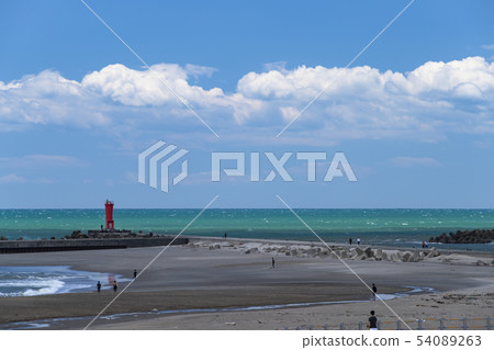 Blue sky and clouds and the sea Blue sky and clouds and the sea 54089263