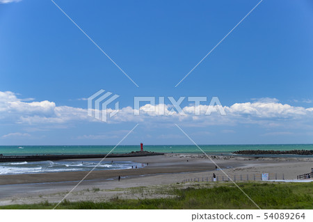 Blue sky and clouds and the sea Blue sky and clouds and the sea 54089264