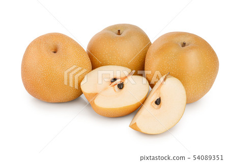 Fresh asian pear isolated on white background Fresh asian pear isolated on white background 54089351