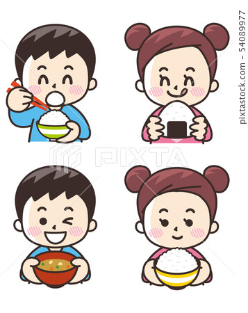 Child in a meal - Stock Illustration [54089977] - PIXTA