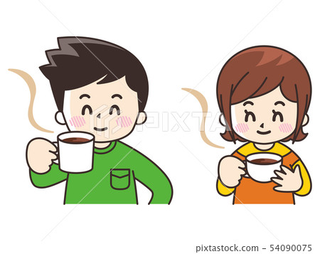 Youth who drinks coffee 54090075
