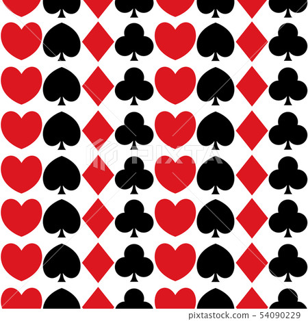 Playing Cards Seamless Pattern Horizontal Line 54090229
