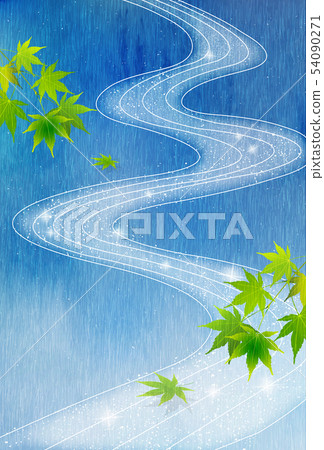 Milky Way summer greeting card maple background Milky Way summer greeting card maple background 54090271