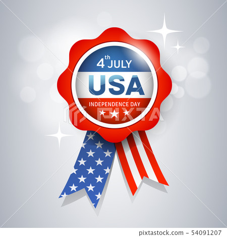 Vector Ribbon award flag of United States, design Vector Ribbon award flag of United States, design 54091207