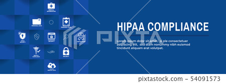 HIPAA Compliance Web Banner Header - Medical Icon HIPAA Compliance Web Banner Header - Medical Icon 54091573