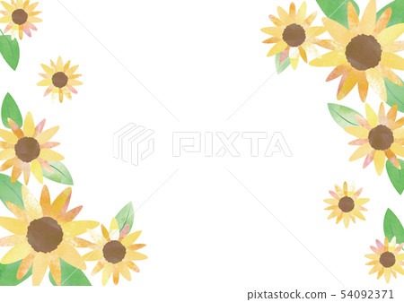 Sunflower _ Watercolor _ Frame - Stock Illustration [54092371] - PIXTA