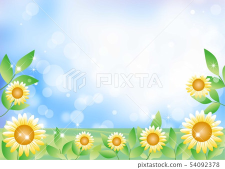 向日葵和天空_背景 54092378