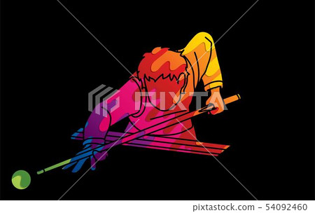 Snooker sport action cartoon graphic vector - Stock Illustration [54092460]  - PIXTA