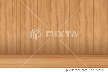 blank wooden studio room background 54092489
