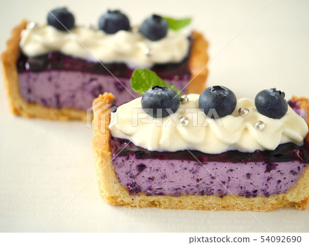 Blueberry rare cheese tart pair (horizontal position up) 54092690