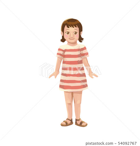 夏天女孩例證 夏天女孩例證 54092767
