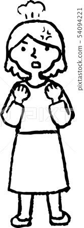 Female Loose Bob Housewife Pose Reaction Illustration Female Loose Bob Housewife Pose Reaction Illustration 54094221